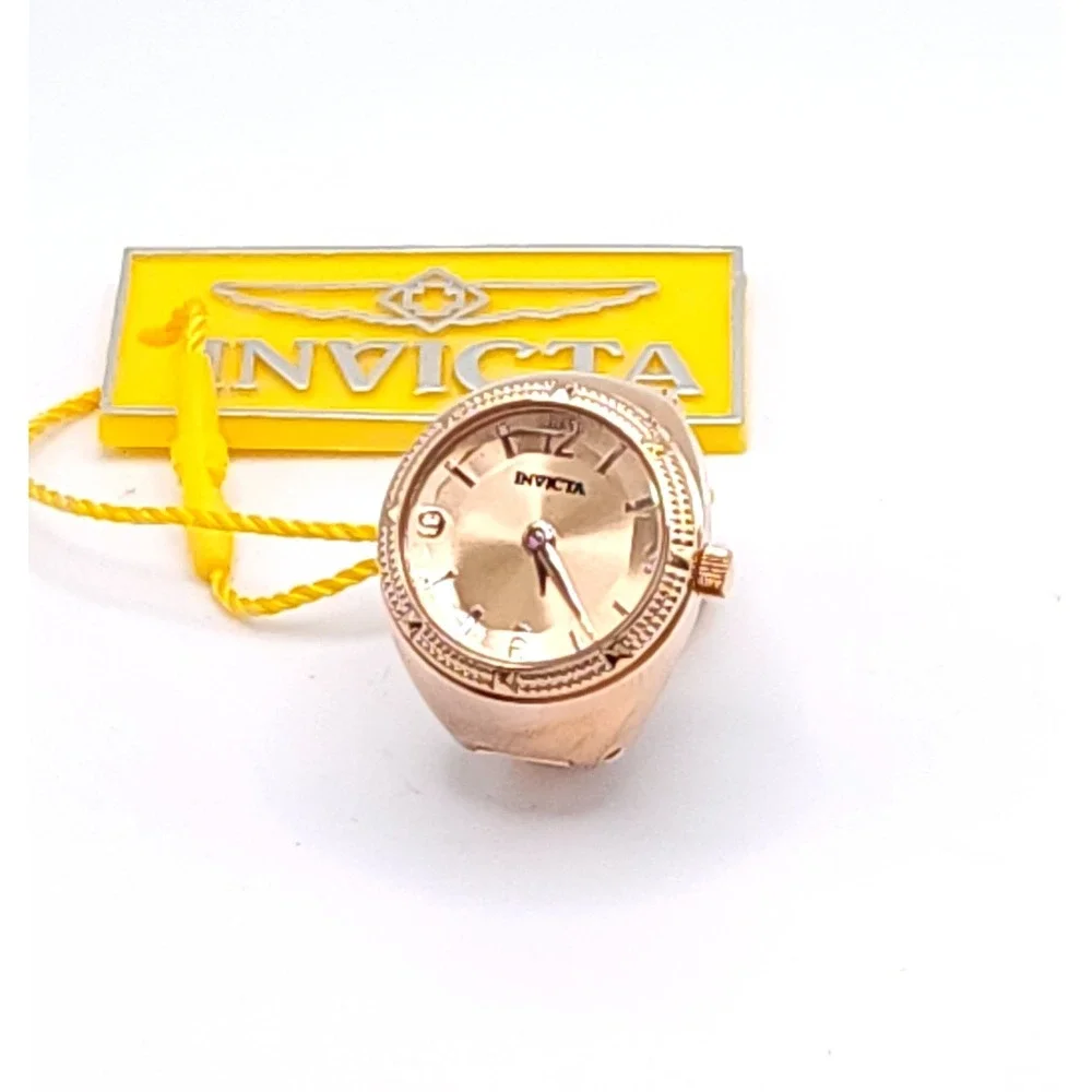 Invicta Mini Angel Musearc Rose Gold Ring Watch 50642